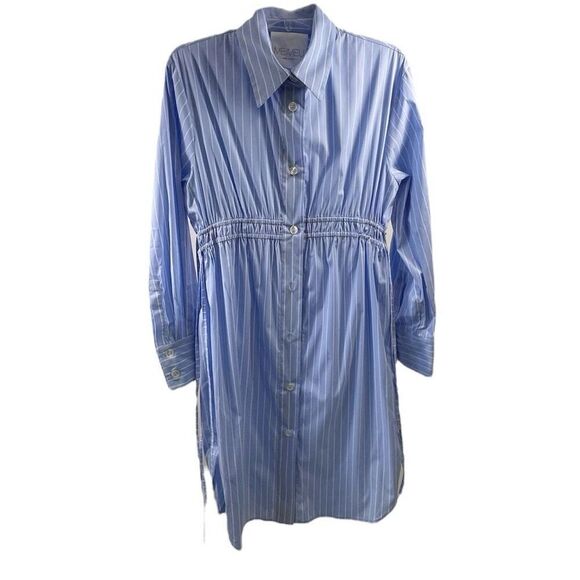 MEIMEIJ NWOT Light Blue Long Sleeve Shirt Dress Size 44IT (US 10) - Picture 1 of 11